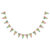 Bannière À Fanions mignon chien caricature portant fête casquette fil (Tout)