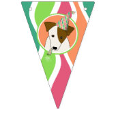 Bannière À Fanions mignon chien caricature portant fête casquette fil (Deuxième drapeau)