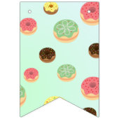 Bannière À Fanions mignonne beignets sucrés fête d'anniversaire motif (Premier drapeau)