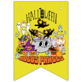 Bannière À Fanions Mikitiez chat noir éffrayant halloween vibes ghoul (Premier drapeau)