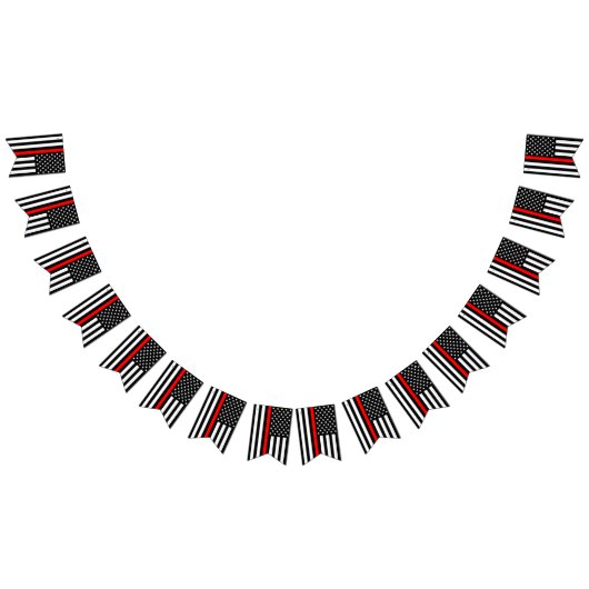 Bannière À Fanions Mince Red Line American Flag, pompier / USA (Tout)