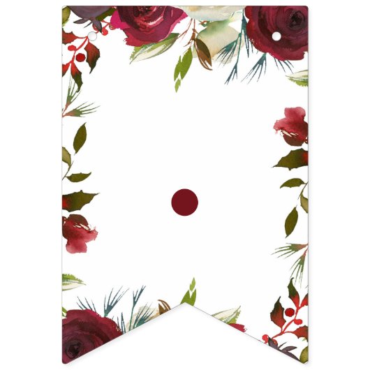 Bannière À Fanions Mistletoe Manor - Mariée d'hiver en Fête des marié (Deuxième drapeau)