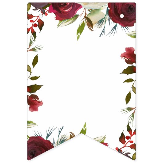 Bannière À Fanions Mistletoe Manor - Mariée d'hiver en Fête des marié (Premier drapeau)