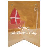 Bannière À Fanions Mitre d'aquarelle de Sinterklaas de Néerlandais de (Deuxième drapeau)