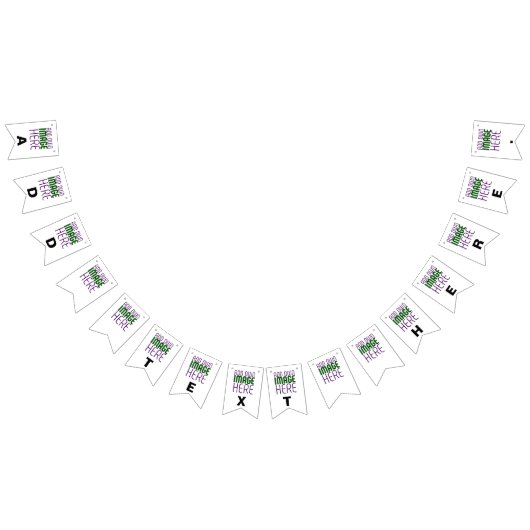 BANNIÈRE À FANIONS MODÈLE DE TEXTE D'IMAGE BLANCHE SIMPLE MODERNE (Tout)