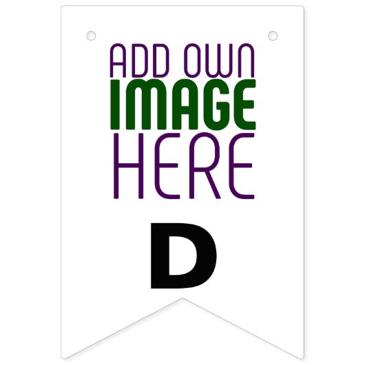 BANNIÈRE À FANIONS MODÈLE DE TEXTE D'IMAGE BLANCHE SIMPLE MODERNE (Troisième drapeau)