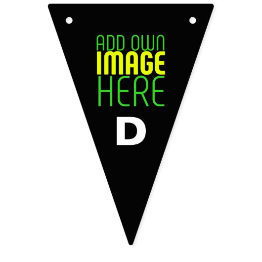 BANNIÈRE À FANIONS MODÈLE DE TEXTE D'IMAGE NOIRE SIMPLE ET MODERNE (Troisième drapeau)