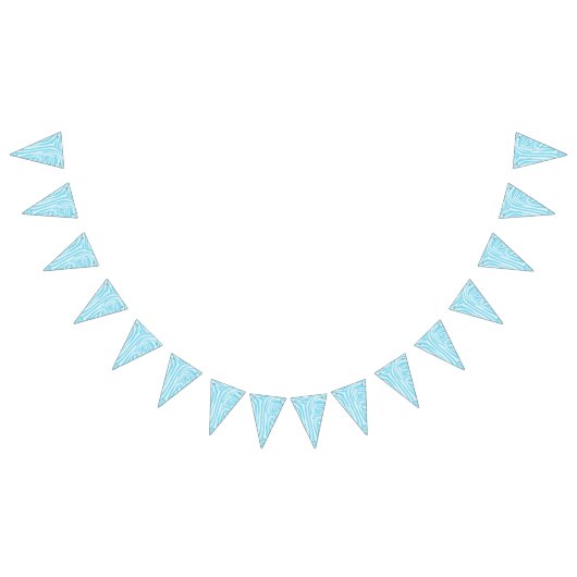 Bannière À Fanions Modèle Zèbre Bleu (Tout)