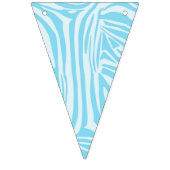 Bannière À Fanions Modèle Zèbre Bleu (Deuxième drapeau)