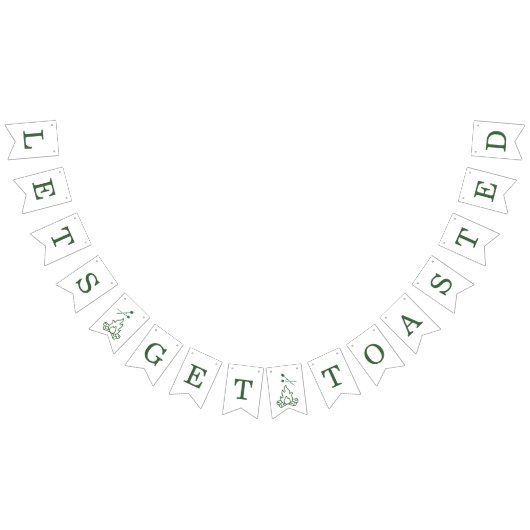 Bannière À Fanions Modern Camp Bachelorette Green (Tout)