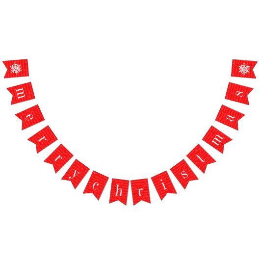 Bannière À Fanions Modern snow Merry Christmas (Tout)