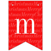 Bannière À Fanions Modern snow Merry Christmas (Deuxième drapeau)