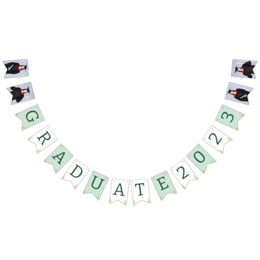 Bannière À Fanions Moderne Élégant Senior Green Thème Graduation (Tout)