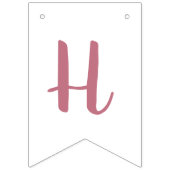 Bannière À Fanions Moderne Pastel rose arc-en-ciel Joyeux anniversair (Deuxième drapeau)