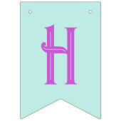 Bannière À Fanions Moderne Pastel Turquoise rose (Deuxième drapeau)