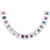 Bannière À Fanions Moderne rose bleu Accueil bébé photo de nouveau-né (Tout)