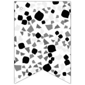 Bannière À Fanions Moderne Simple Blanc Gris Noir Gris Terrazzo (Premier drapeau)