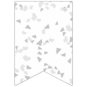 Bannière À Fanions Moderne Simple Gris Boulet Terrazzo blanc (Premier drapeau)