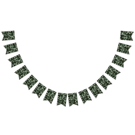 Bannière À Fanions Moderne Simple Noir Vert Terrazzo bund (Tout)