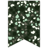 Bannière À Fanions Moderne Simple Noir Vert Terrazzo bund (Premier drapeau)
