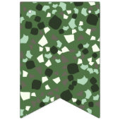 Bannière À Fanions Moderne Simple Olive Green Terrazzo bunt (Troisième drapeau)