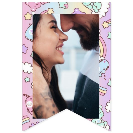 Bannière À Fanions Modifier l'image Cute Bear Anniversaire (Deuxième drapeau)