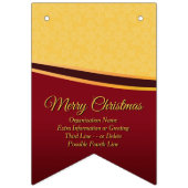 Bannière À Fanions Modifier tout le texte Organisation Noël (Deuxième drapeau)