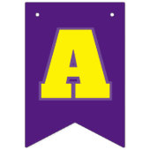 Bannière À Fanions Modifier votre âge sur PURPLE Joyeux anniversaire (Deuxième drapeau)