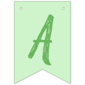 Bannière À Fanions Monkey Anniversaire Vert (Troisième drapeau)