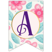 Bannière À Fanions Monogram llama bébé crèche art mur. (Premier drapeau)