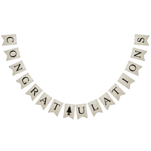 Bannière À Fanions Monogramme de gâteau mariage (Tout)