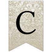 Bannière À Fanions Monogramme de gâteau mariage (Premier drapeau)