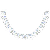 Bannière À Fanions Monogramme de ruban Rose bleu (Tout)