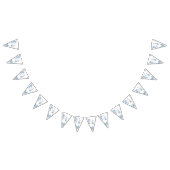 Bannière À Fanions Monogramme de ruban Rose bleu (Tout)