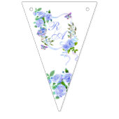 Bannière À Fanions Monogramme de ruban Rose bleu (Deuxième drapeau)