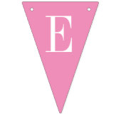 Bannière À Fanions Monogramme Hippocampe Rose Et Bleu Sous La Mer (Deuxième drapeau)