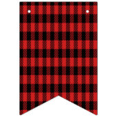 Bannière À Fanions Motif à plaid de Red Buffalo (Premier drapeau)