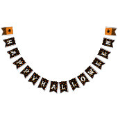 Bannière À Fanions Motif Citrouille effrayant et fête d'Halloween Spi (Tout)