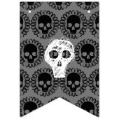 Bannière À Fanions Motif crâne Élégant Amusement Halloween Goth N'imp (Premier drapeau)