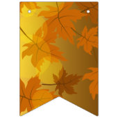 Bannière À Fanions Motif d'automne avec feuilles d'érable en chute et (Premier drapeau)