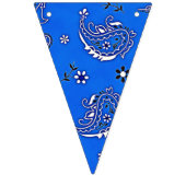 Bannière À Fanions Motif de bois Bandanna vert et bleu (Deuxième drapeau)