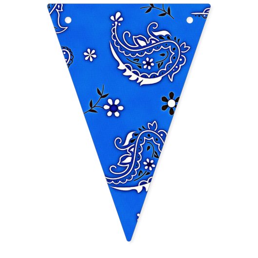 Bannière À Fanions Motif de bois Bandanna vert et bleu (Deuxième drapeau)