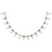 Bannière À Fanions Motif de gâteau de joyeux anniversaire (Tout)