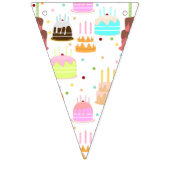 Bannière À Fanions Motif de gâteau de joyeux anniversaire (Premier drapeau)