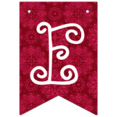 Bannière À Fanions Motif de Noël rouge (Deuxième drapeau)