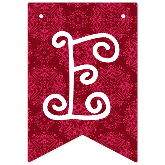 Bannière À Fanions Motif de Noël rouge (Deuxième drapeau)