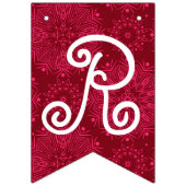 Bannière À Fanions Motif de Noël rouge (Troisième drapeau)