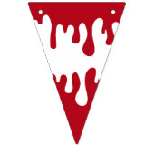 Bannière À Fanions Motif de sang Éffrayant blanc d'Halloween (Deuxième drapeau)