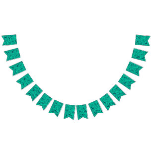 Bannière À Fanions motif feuille