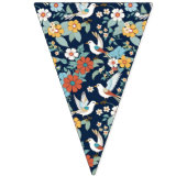 Bannière À Fanions Motif Fleur Multiflore en Patchwork Bohème (Deuxième drapeau)